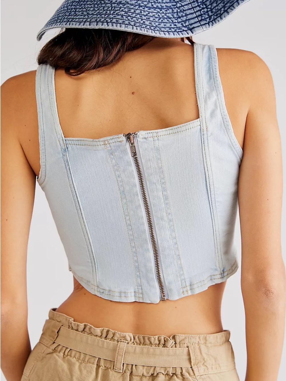 We The Free Daydream Denim Corset Top - Picture 3 of 3